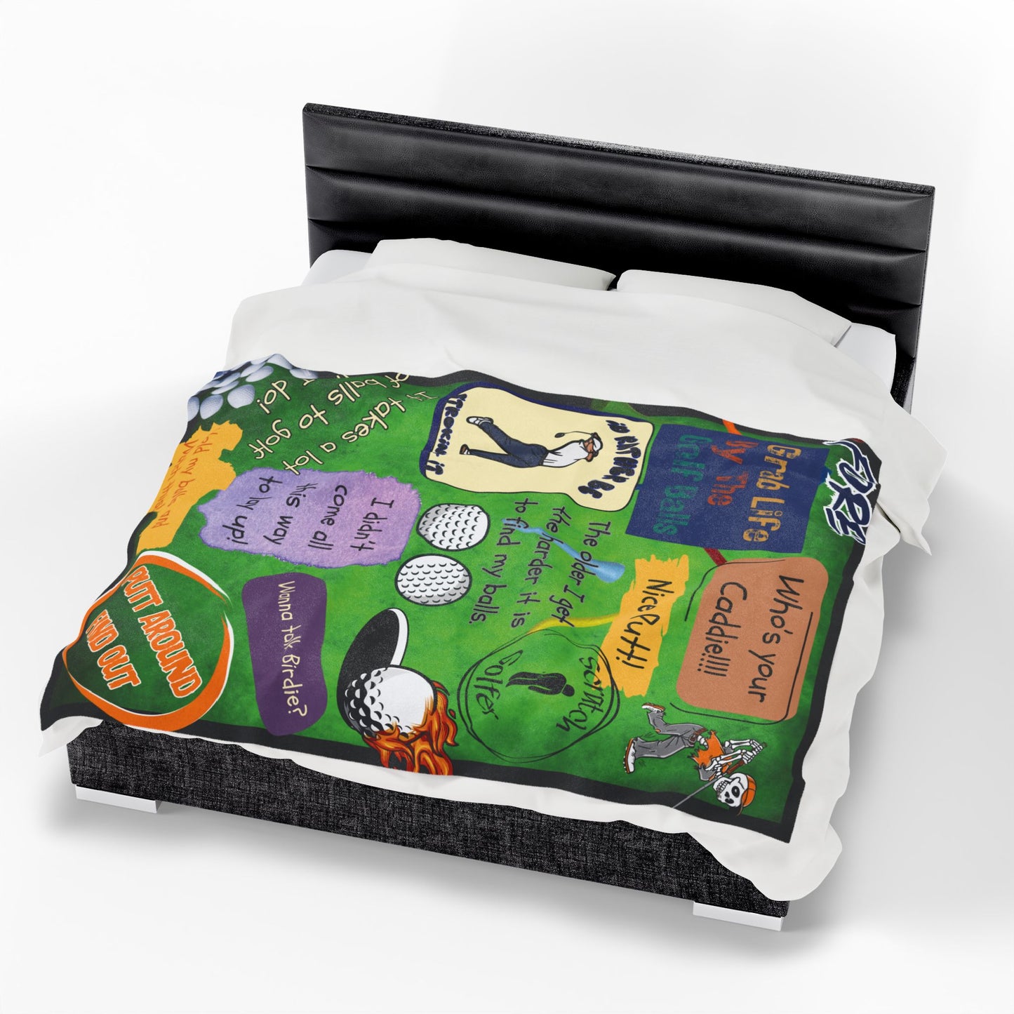Fun Golf Blanket - Funny Golf Quotes, Cozy and Comfortable