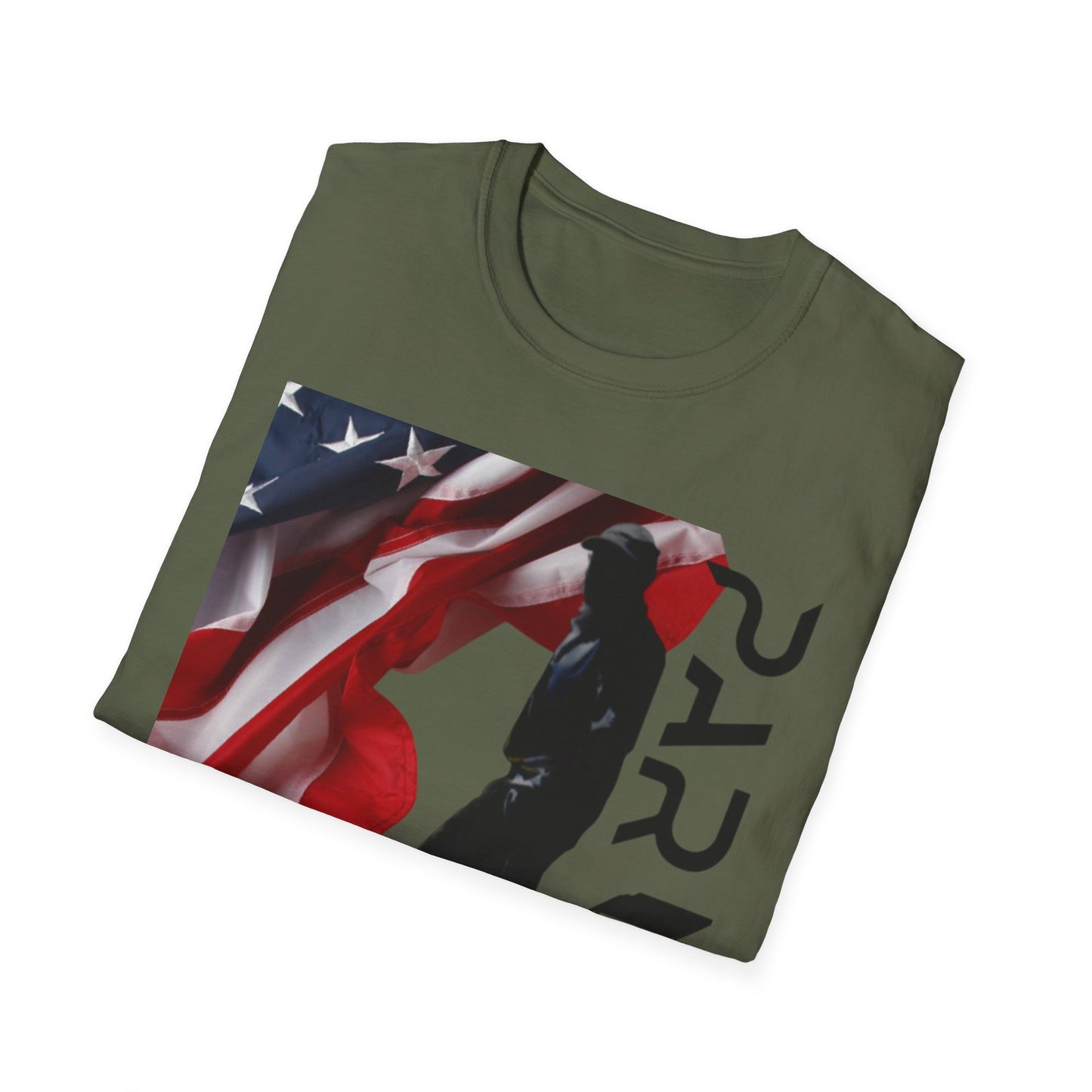 Par3s Softstyle T-Shirt with American Flag Design