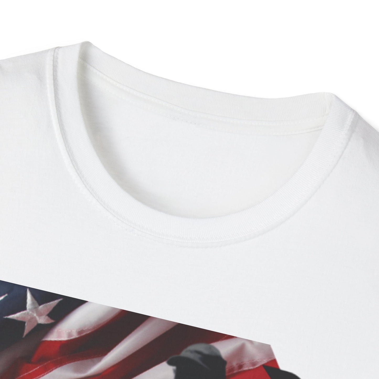 Par3s Softstyle T-Shirt with American Flag Design