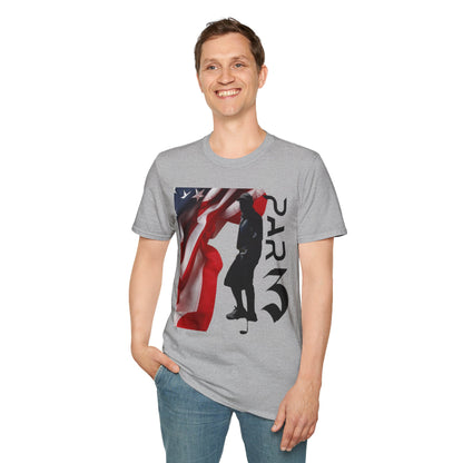 Par3s Softstyle T-Shirt with American Flag Design