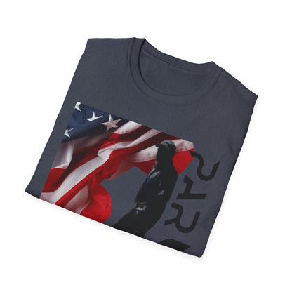 Par3s Softstyle T-Shirt with American Flag Design