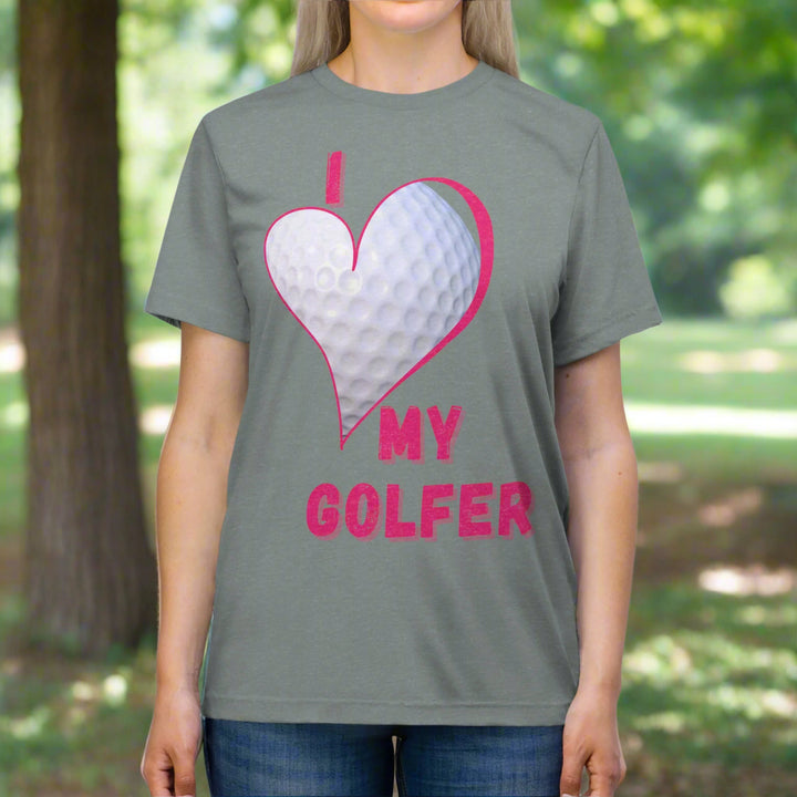 "I Love My Golfer" - Triblend Tee