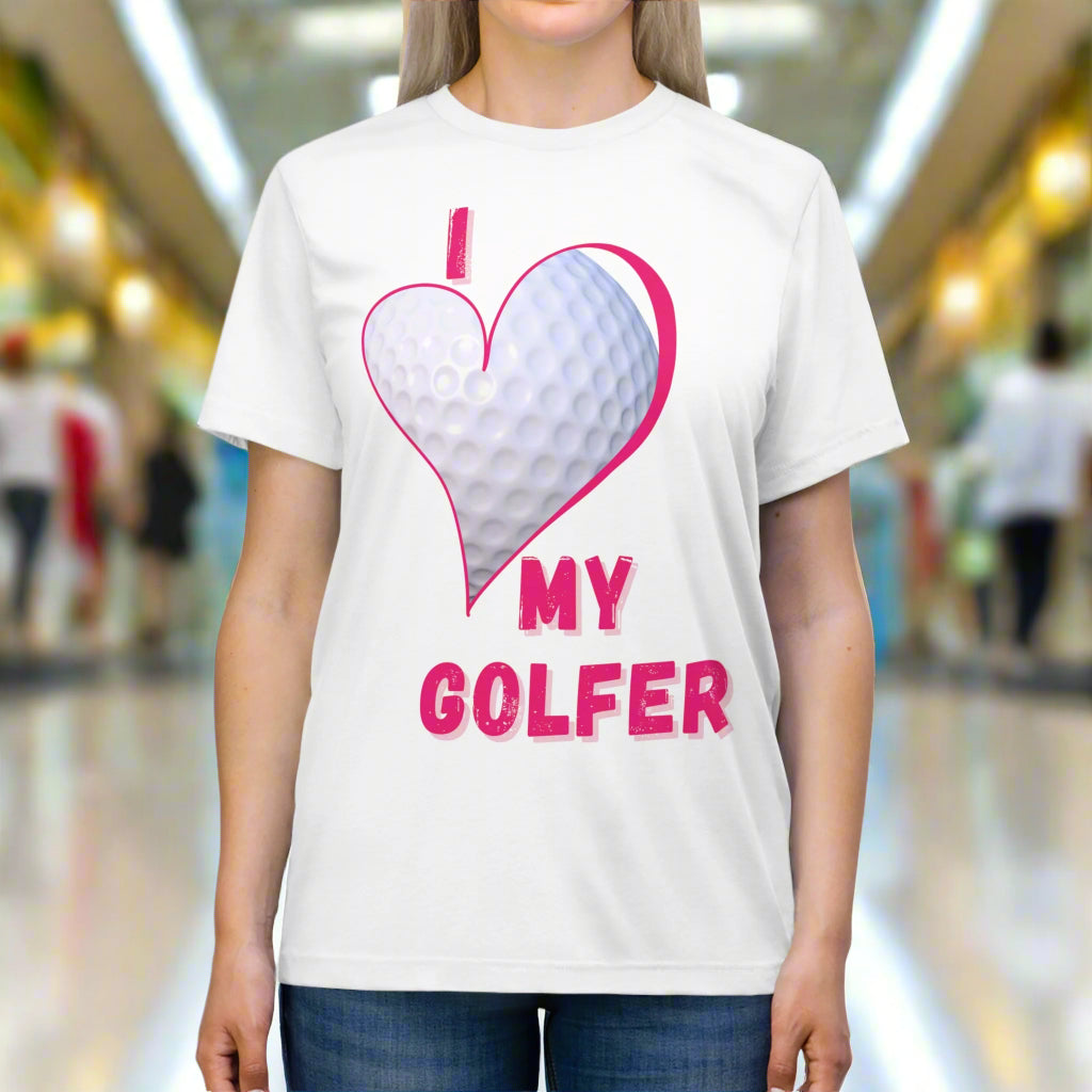"I Love My Golfer" - Triblend Tee