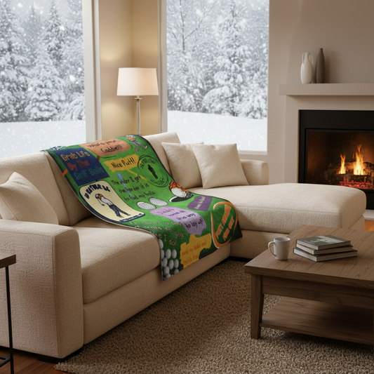 Funny Golf Blanket with Naughty Quotes: Plush Velveteen Throw | $47.99 Gift Idea