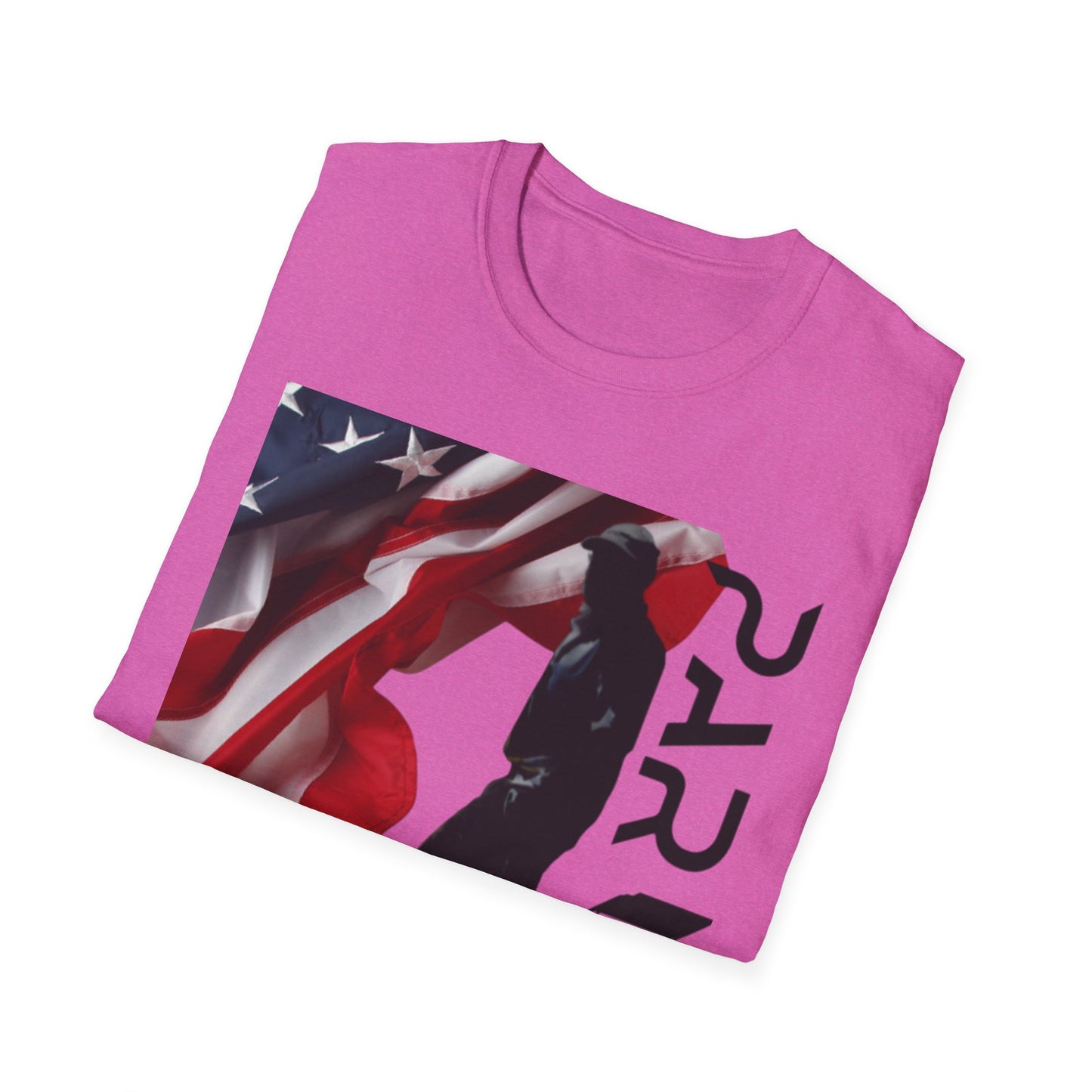 Par3s Softstyle T-Shirt with American Flag Design