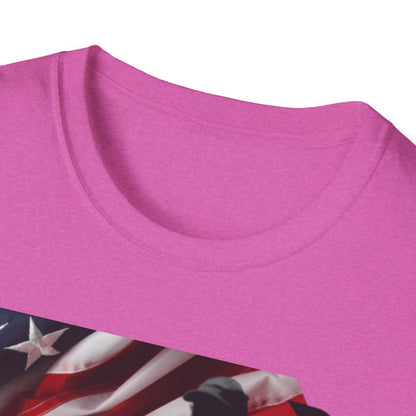 Par3s Softstyle T-Shirt with American Flag Design