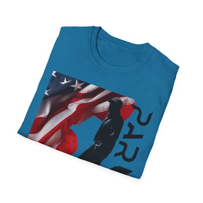 Par3s Softstyle T-Shirt with American Flag Design