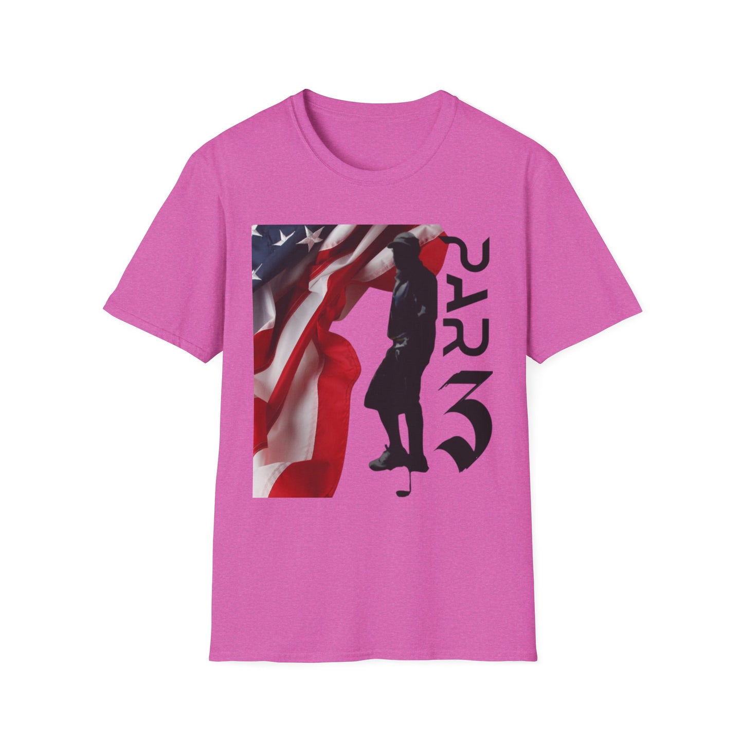 Par3s Softstyle T-Shirt with American Flag Design