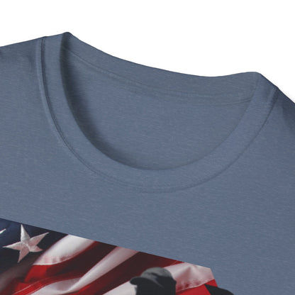 Par3s Softstyle T-Shirt with American Flag Design