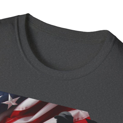 Par3s Softstyle T-Shirt with American Flag Design