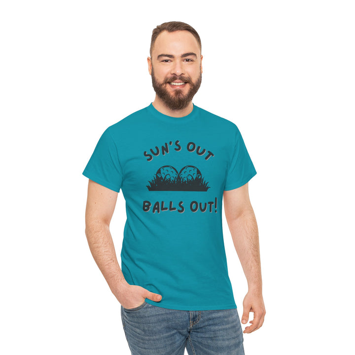 PAR3s -  'Sun's Out Balls Out!' - Heavy Cotton T-Shirt