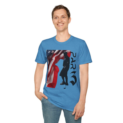 Par3s Softstyle T-Shirt with American Flag Design