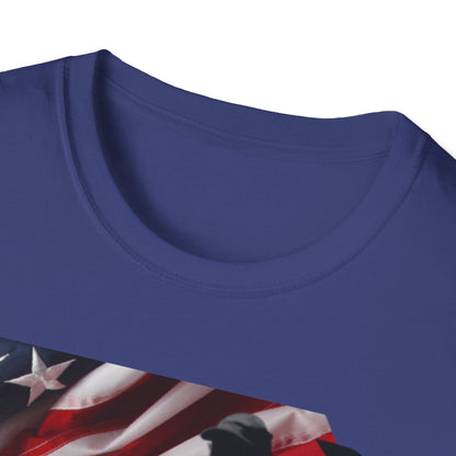 Par3s Softstyle T-Shirt with American Flag Design