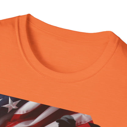 Par3s Softstyle T-Shirt with American Flag Design