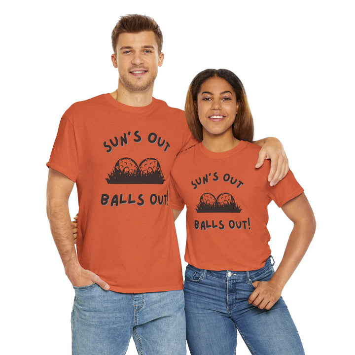 PAR3s -  'Sun's Out Balls Out!' - Heavy Cotton T-Shirt