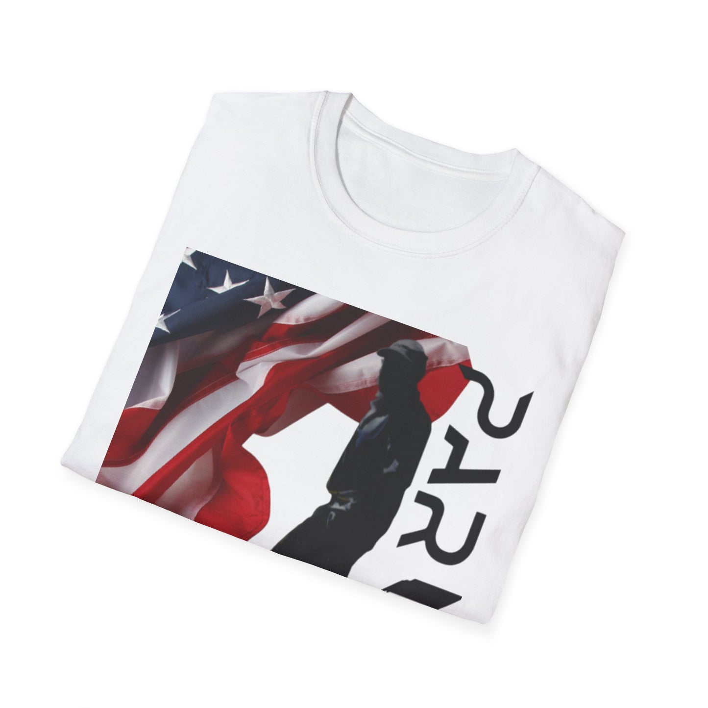 Par3s Softstyle T-Shirt with American Flag Design