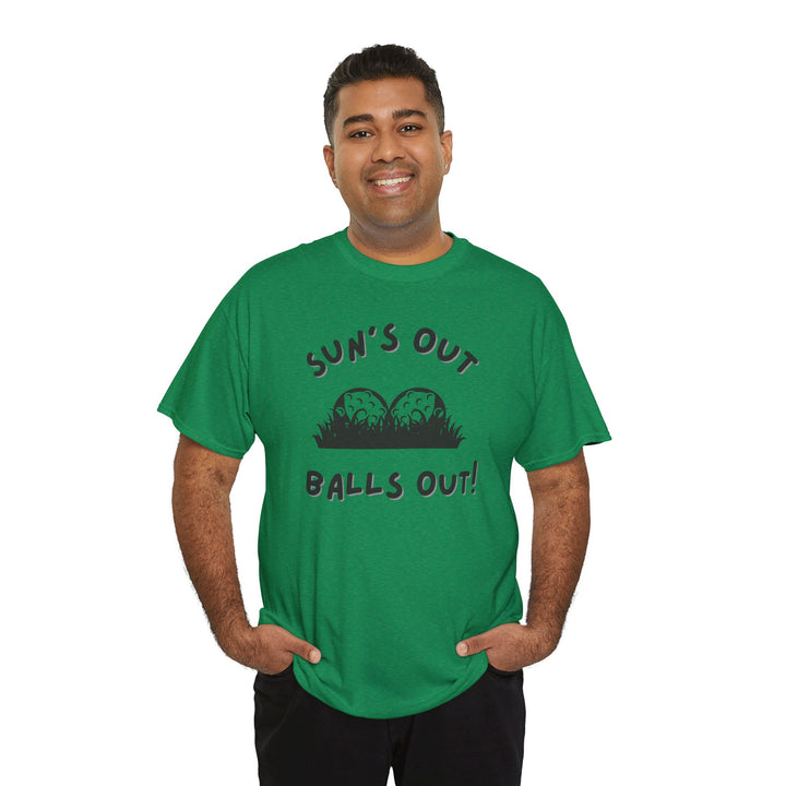 PAR3s -  'Sun's Out Balls Out!' - Heavy Cotton T-Shirt