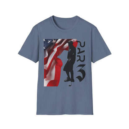 Par3s Softstyle T-Shirt with American Flag Design