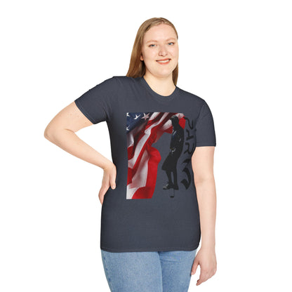 Par3s Softstyle T-Shirt with American Flag Design