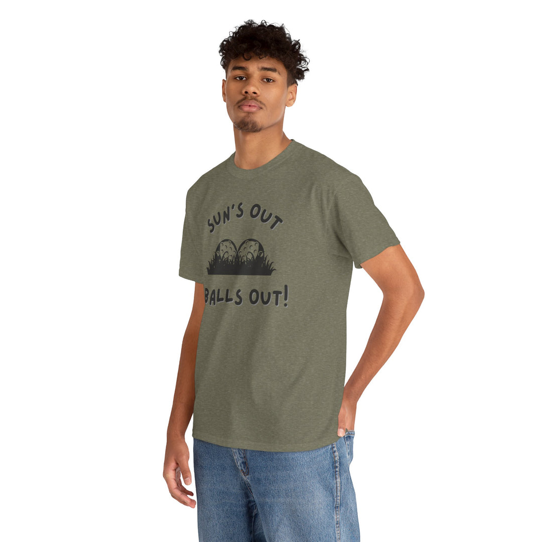 PAR3s -  'Sun's Out Balls Out!' - Heavy Cotton T-Shirt