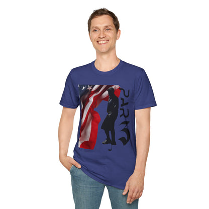 Par3s Softstyle T-Shirt with American Flag Design