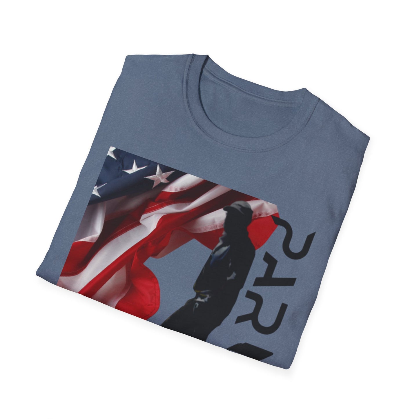 Par3s Softstyle T-Shirt with American Flag Design