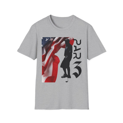 Par3s Softstyle T-Shirt with American Flag Design