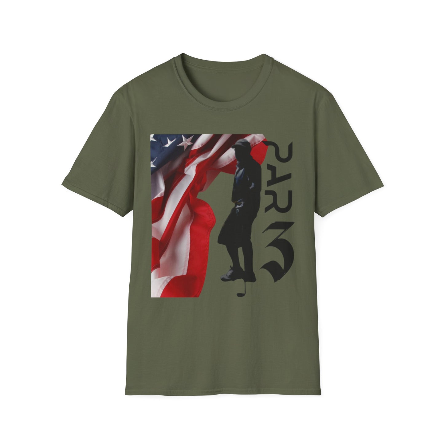 Par3s Softstyle T-Shirt with American Flag Design