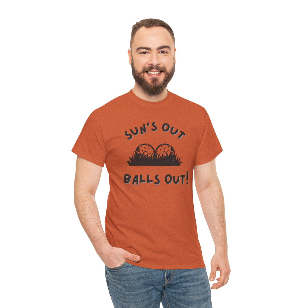 PAR3s -  'Sun's Out Balls Out!' - Heavy Cotton T-Shirt