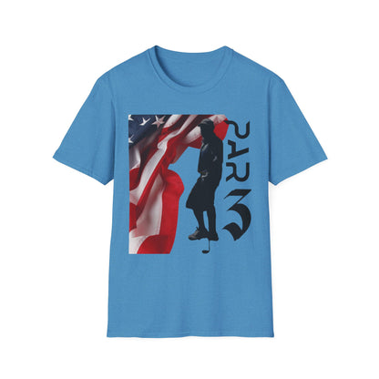 Par3s Softstyle T-Shirt with American Flag Design