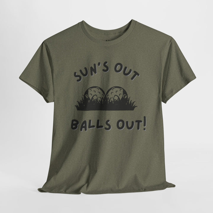 PAR3s -  'Sun's Out Balls Out!' - Heavy Cotton T-Shirt